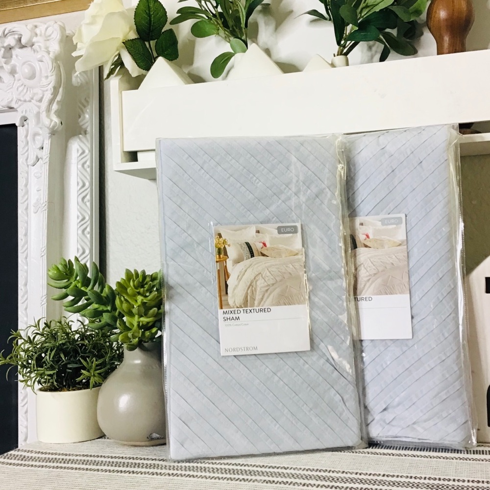 NORDSTROM HOME MIX TEXTURED SHAMS EURO NEW